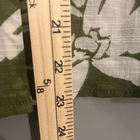 ZARA Green with White Floral Print Cascading Ruffle Sheer Blouse Size XS - Picture 9 of 11